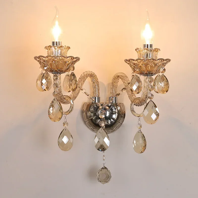 European Candle Crystal Wall Lamp Living Room Restaurant Hotel Corridor Decorative Wall Fitting Bedroom Romantic Bedside Light
European Candle Crystal Wall Lamp Living Room Restaurant Hotel Corridor Decorative Wall Fitting Bedroom Romantic Bedside Light
