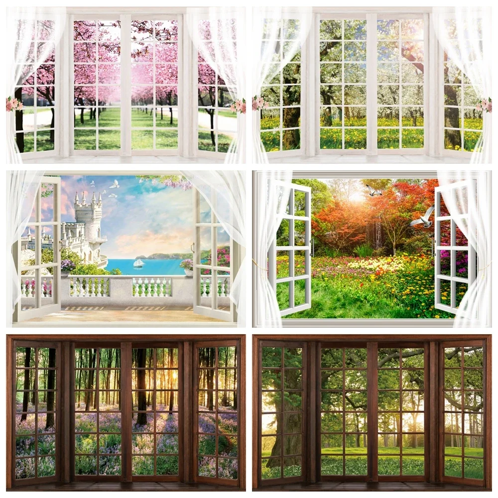 Spring Scenery Window Backdrop Windowsill Curtain Natural Landscape Flower Forest Adult Baby Portrait Photography Background
Spring Scenery Window Backdrop Windowsill Curtain Natural Landscape Flower Forest Adult Baby Portrait Photography Background