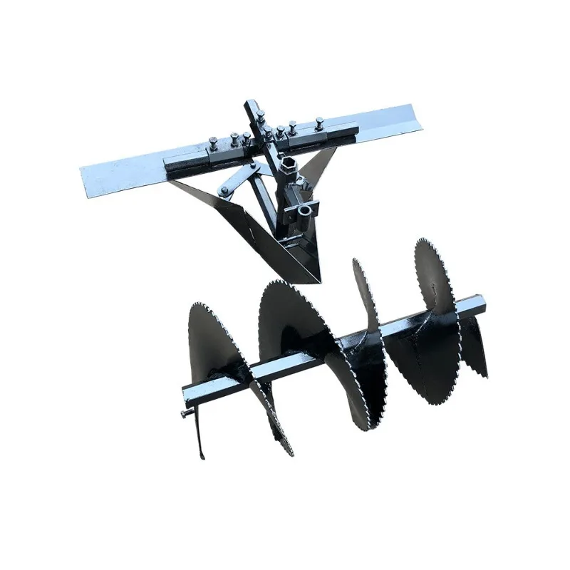 Rotary tiller accessories External ridger Spiral furrow opener with shaping backfiller Backfill knife 
Rotary tiller accessories External ridger Spiral furrow opener with shaping backfiller Backfill knife