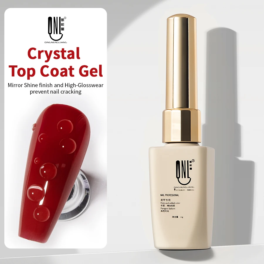 QNL Crystal Mirror Top Coat Gel High Gloss Super Shiny Long Lasting No Wipe Nail Top Gel Base Coat For UV Nail Art Manicure
QNL Crystal Mirror Top Coat Gel High Gloss Super Shiny Long Lasting No Wipe Nail Top Gel Base Coat For UV Nail Art Manicure