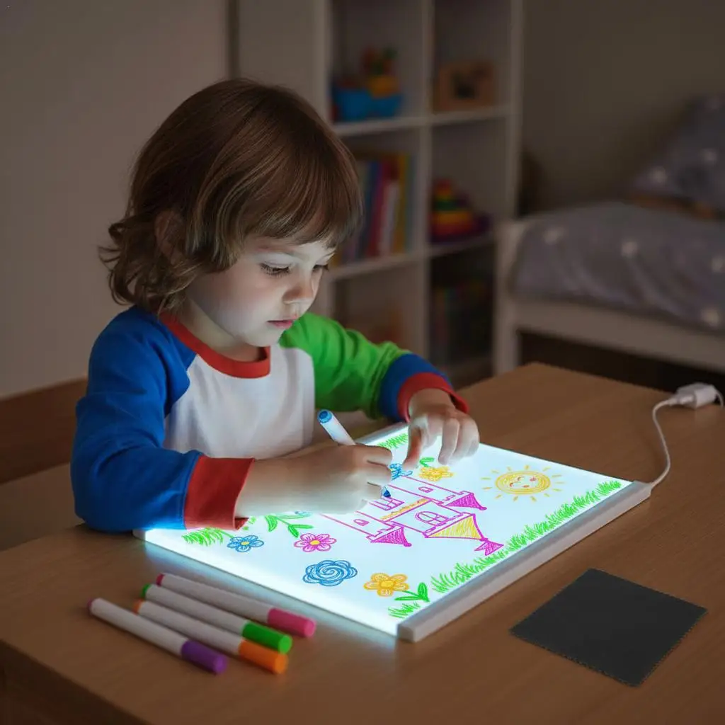 Прозрачная светящаяся доска для рисования, детская доска для рисования граффити, которую можно стирать, динамическая строительная система, набор светящейся доски для рисования
Прозрачная светящаяся доска для рисования, детская доска для рисования граффити, которую можно стирать, динамическая строительная система, набор светящейся доски для рисования