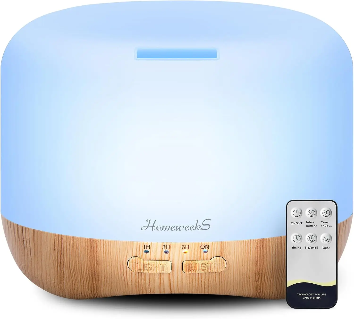 Ultrasonic Aromatherapy Diffuser, 300ml, Wood Grain, Quiet, 7 Color Lights, Remote & Timer, Auto-Off
Ultrasonic Aromatherapy Diffuser, 300ml, Wood Grain, Quiet, 7 Color Lights, Remote & Timer, Auto-Off