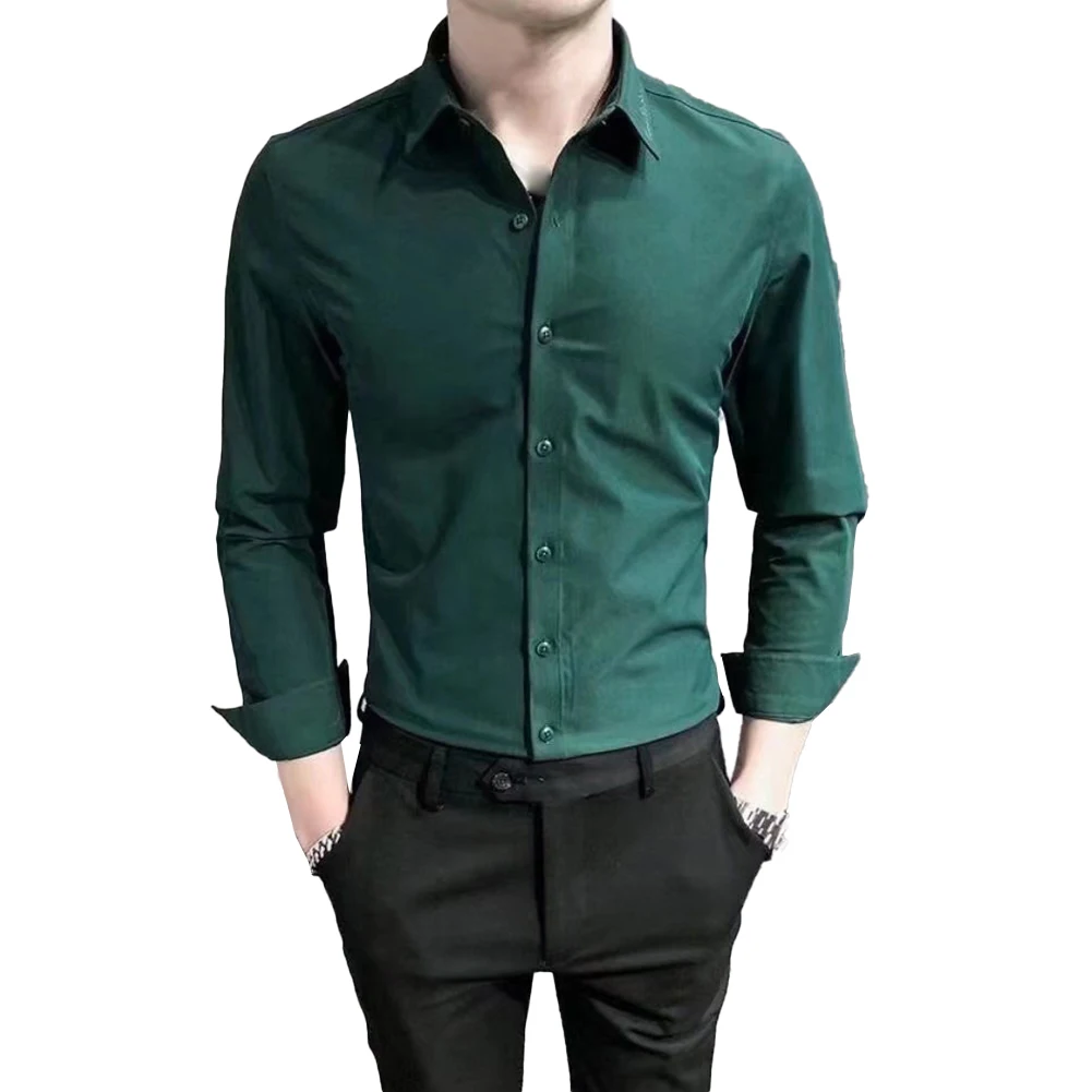 Mens Formal Button Down Long Sleeve Business Shirts Slim Dress Shirt Blouse Tops Men's Social Shirt Blouses Tops Man Clothes
Mens Formal Button Down Long Sleeve Business Shirts Slim Dress Shirt Blouse Tops Men's Social Shirt Blouses Tops Man Clothes