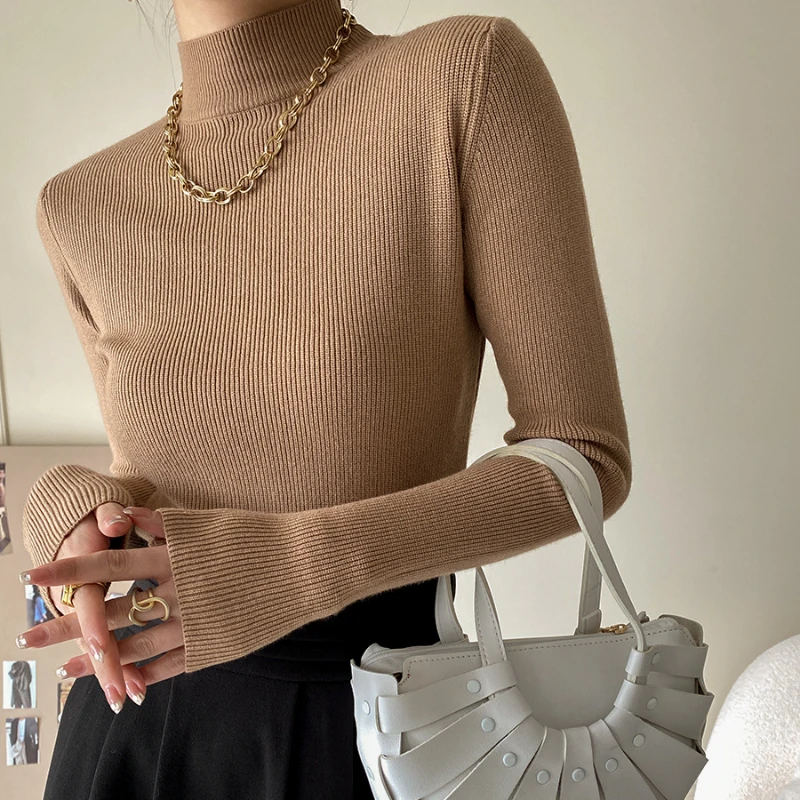 French Style Half-High Collar Long Sleeves Slim Sweater for Women 2024 Early Spring New Fashion Versatile Top Leisure Pullover
French Style Half-High Collar Long Sleeves Slim Sweater for Women 2024 Early Spring New Fashion Versatile Top Leisure Pullover
