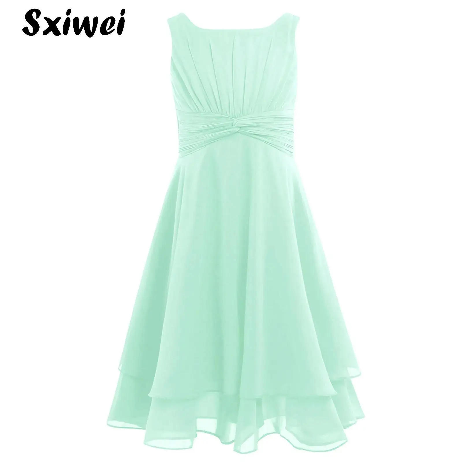 Summer Girls Festive Chiffon Dress Sleeveless Ruched Bodice Elegant Party Dress Princess Wedding Birthday Prom Evening Gown
Summer Girls Festive Chiffon Dress Sleeveless Ruched Bodice Elegant Party Dress Princess Wedding Birthday Prom Evening Gown