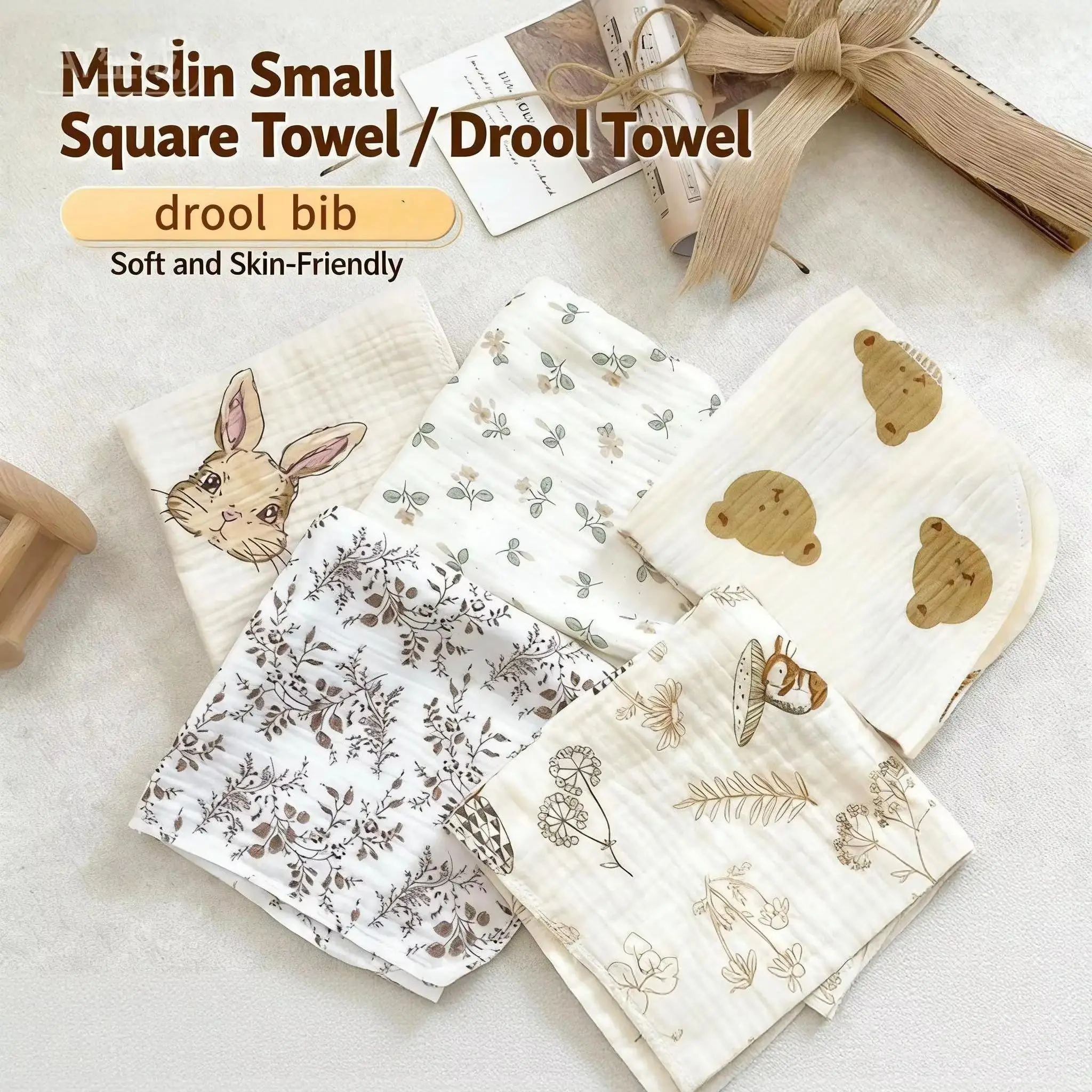 3/5Pcs Baby Towel Face Washcloth Muslin Squares Hand Wipe Six Layers Gauze for Bathing Feeding Kids Handkerchief 25x25cm
3/5Pcs Baby Towel Face Washcloth Muslin Squares Hand Wipe Six Layers Gauze for Bathing Feeding Kids Handkerchief 25x25cm