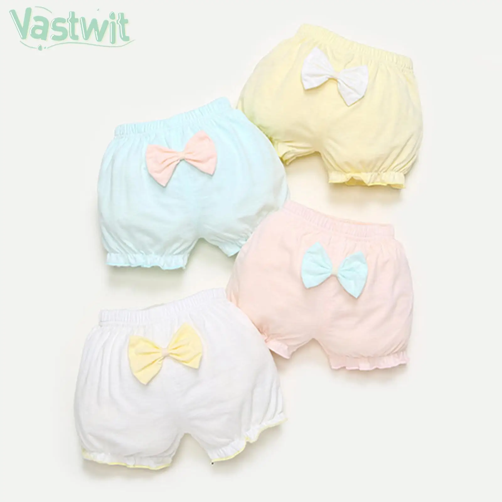 4 Pcs Set Baby Girls Diapers Cover Summer Daily Wear Clothing Elastic Waistband Ruffle Edge Bowknot Decor Pure Color Briefs
4 Pcs Set Baby Girls Diapers Cover Summer Daily Wear Clothing Elastic Waistband Ruffle Edge Bowknot Decor Pure Color Briefs