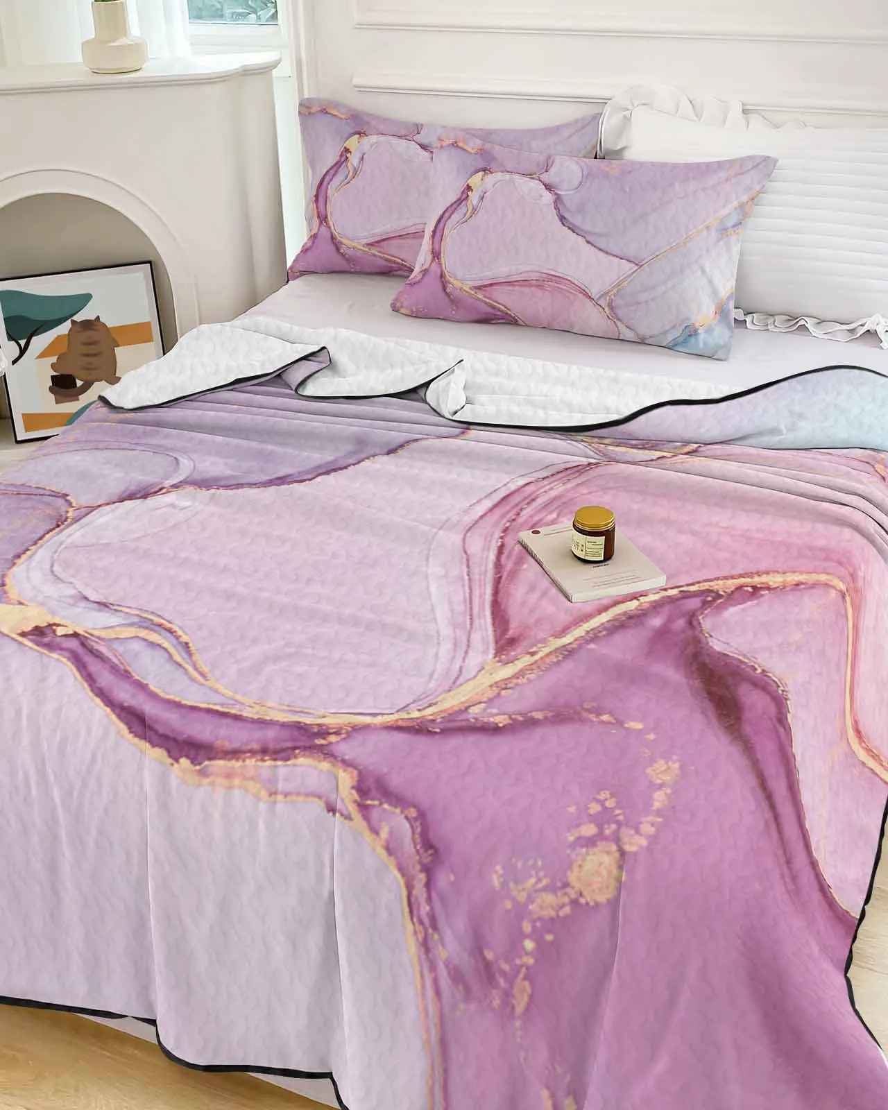 Marble Gradient Pink Cooling Blankets Air Condition Comforter Lightweight Summer Quilt for Bed Breathable Soft Thin Quilt
Marble Gradient Pink Cooling Blankets Air Condition Comforter Lightweight Summer Quilt for Bed Breathable Soft Thin Quilt