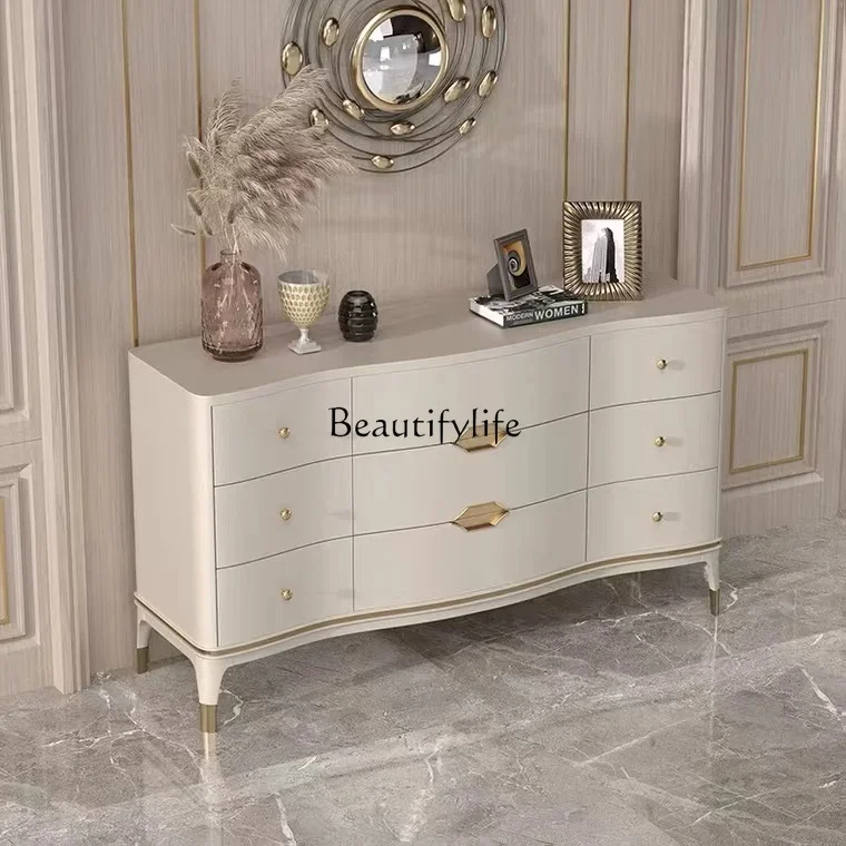 yj5 American light luxury solid wood bedroom nine chests modern simple entrance
yj5 American light luxury solid wood bedroom nine chests modern simple entrance