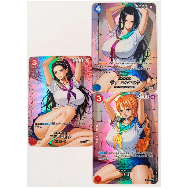 3pcs/set Boa Hancock Nami Nico Robin ACG Sexy Toys Hobbies Hobby Collectibles Game Collection Anime Cards
3pcs/set Boa Hancock Nami Nico Robin ACG Sexy Toys Hobbies Hobby Collectibles Game Collection Anime Cards