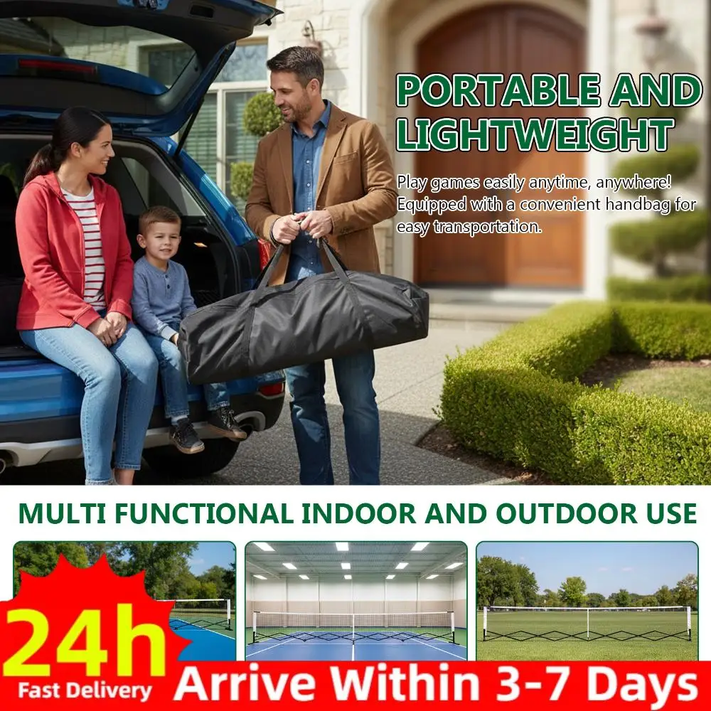 Разборная сетка для пиклбола 22 фута с прочной металлической рамой, не требующая сборки, с сумкой для переноски, для использования в помещении и на улице
Разборная сетка для пиклбола 22 фута с прочной металлической рамой, не требующая сборки, с сумкой для переноски, для использования в помещении и на улице