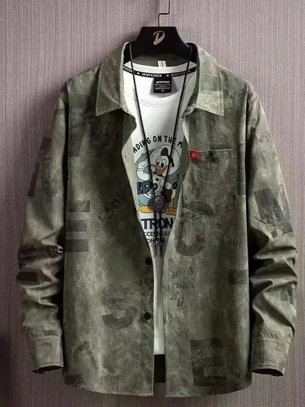Casual Camouflage irt Men's High End Spring Summer Long Sve Workwear Jaet Loose Fit Printed Youth Faion Anti-Wrinkle...
Casual Camouflage irt Men's High End Spring Summer Long Sve Workwear Jaet Loose Fit Printed Youth Faion Anti-Wrinkle...
