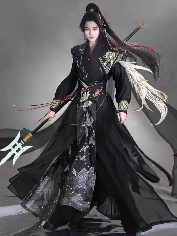 New Chinese Style Fiesta Carnival Halloween Cosplay Black Bird Cloak Cloak Black Gold Han Elements Male And Female Young Hero
New Chinese Style Fiesta Carnival Halloween Cosplay Black Bird Cloak Cloak Black Gold Han Elements Male And Female Young Hero