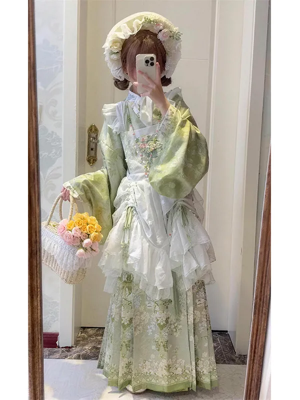 Sweet Green Embroidered Hanfu Skirt Lolita Style over Skirt Tailed Skirt Women's Traditional Chinese Costume Summer 2026
Sweet Green Embroidered Hanfu Skirt Lolita Style over Skirt Tailed Skirt Women's Traditional Chinese Costume Summer 2026