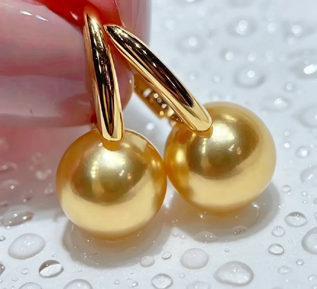 Gorgeous Earrings AAAA Natural South Sea Gold Pearl Earrings 925s/9-13mm Pearl
Gorgeous Earrings AAAA Natural South Sea Gold Pearl Earrings 925s/9-13mm Pearl