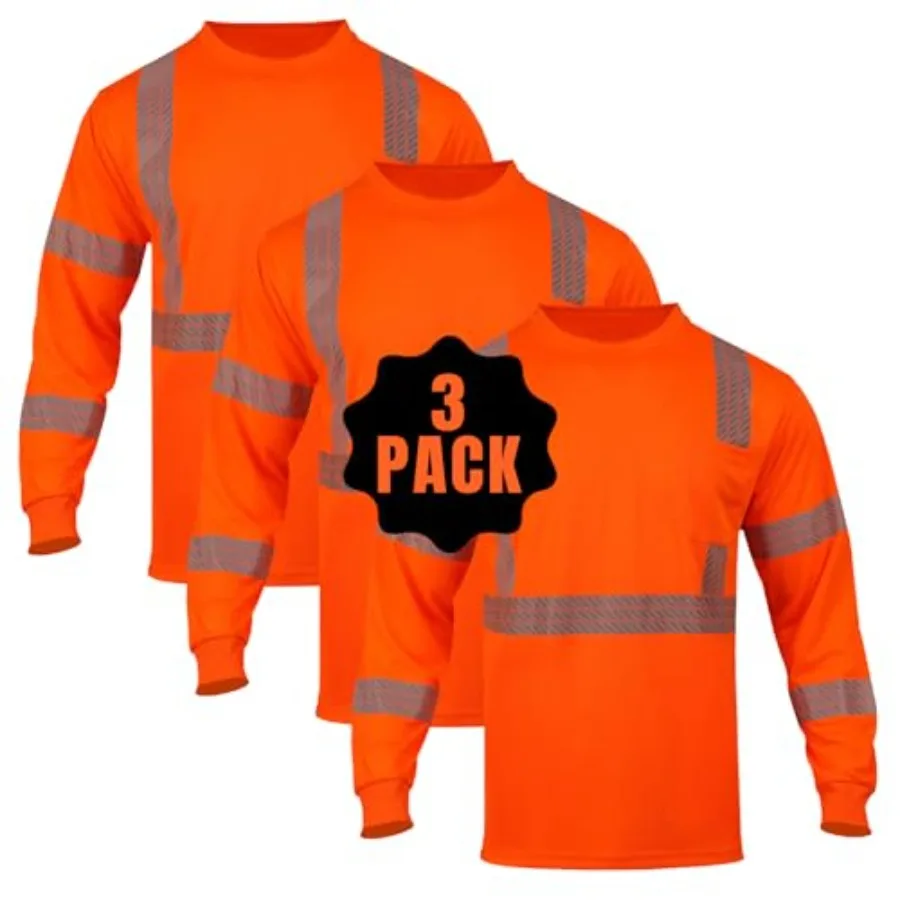 Hi Vis Shirts for MenSafety Long Sleeve Men's High Visibility Reflective Class 3 T-Shirt for Construction Work
Hi Vis Shirts for MenSafety Long Sleeve Men's High Visibility Reflective Class 3 T-Shirt for Construction Work