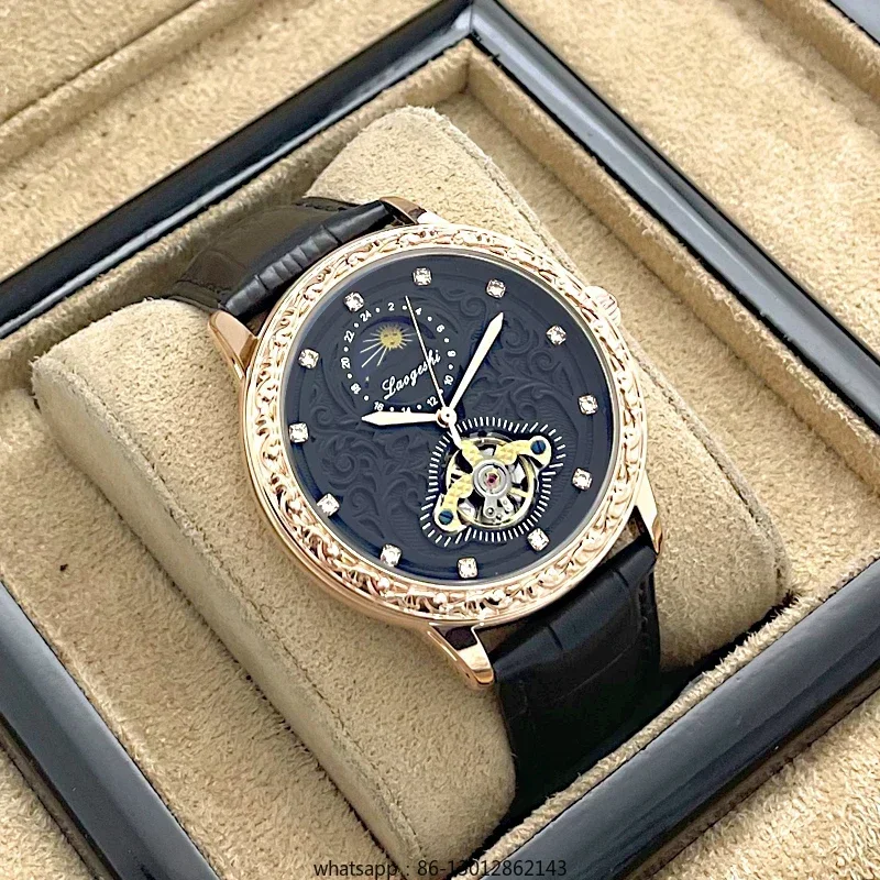 Men's Trend Large Dial Tourbillon Hollow Mechanical Watch with Waterproof Watch
Men's Trend Large Dial Tourbillon Hollow Mechanical Watch with Waterproof Watch