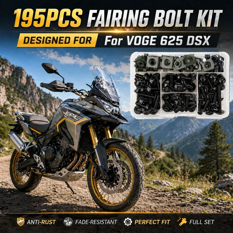 195Pcs Motorcycle Accessories Aluminum Fairing Bolt Screws Kit Nut Clips For VOGE 625 DSX DSX625 DS 625X CNC Fastener Hardware
195Pcs Motorcycle Accessories Aluminum Fairing Bolt Screws Kit Nut Clips For VOGE 625 DSX DSX625 DS 625X CNC Fastener Hardware