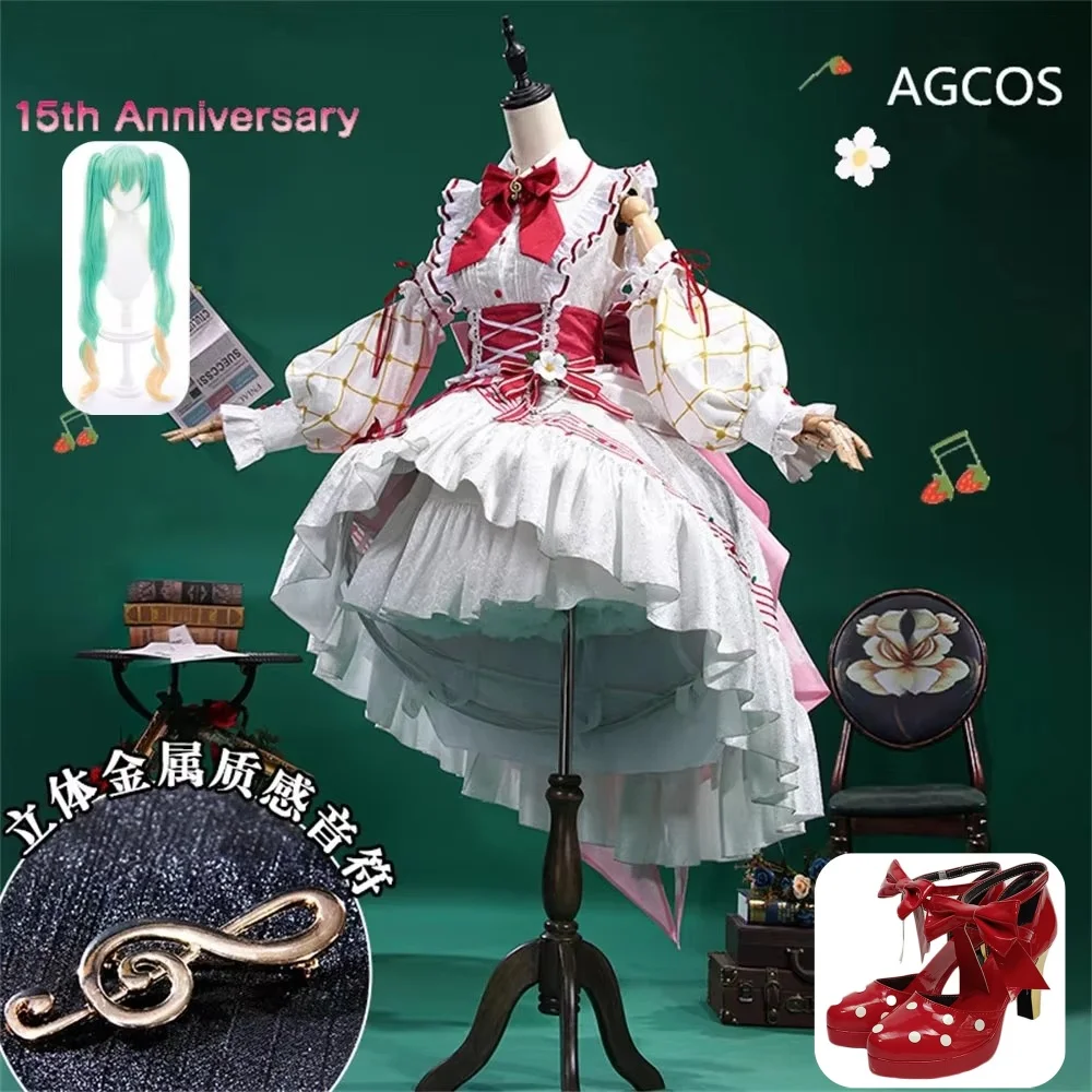 AGCOS Mikuu 15-летие Косплей Костюм Девушка Микку Милое Клубничное Платье Рождественские Комплекты Одежды Парик Обувь MIKUU Косплей
AGCOS Mikuu 15-летие Косплей Костюм Девушка Микку Милое Клубничное Платье Рождественские Комплекты Одежды Парик Обувь MIKUU Косплей