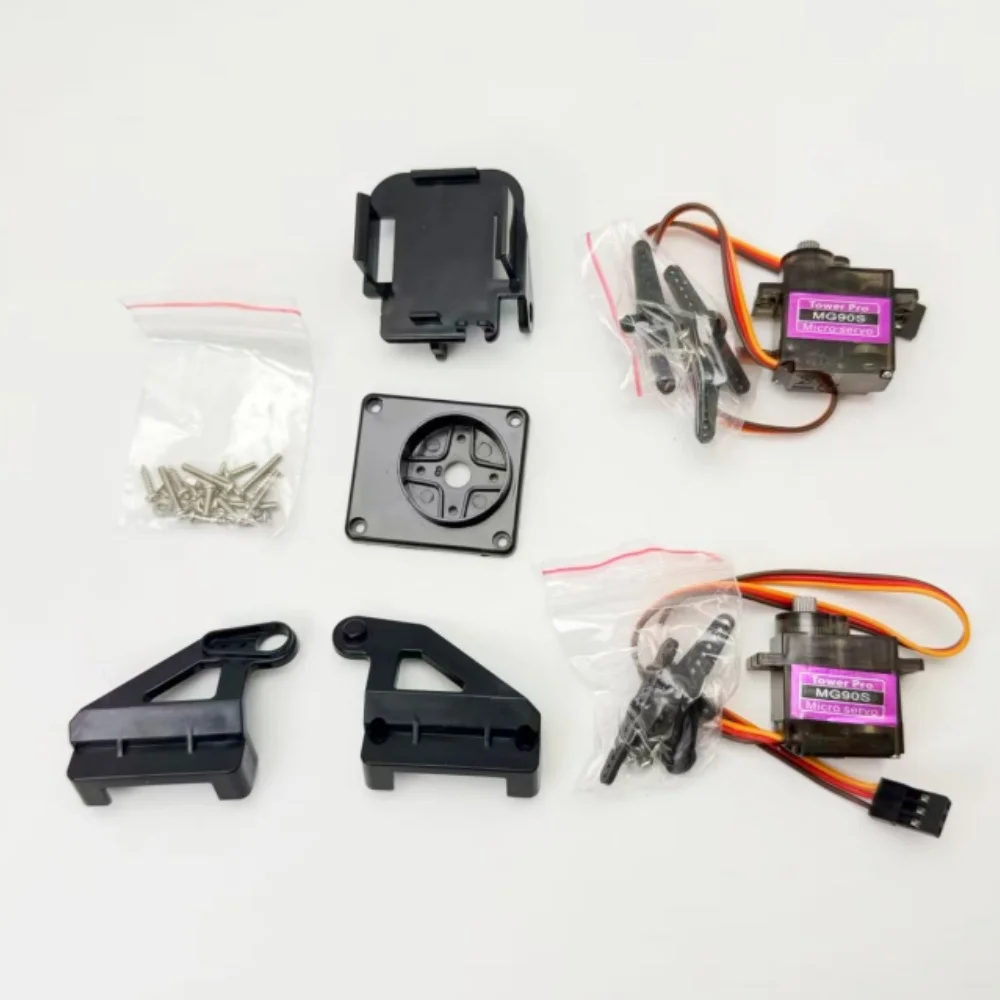 FPV Nylon Dual-Axis Servo PTZ Gimbal Pan / Tilt with 2PCS MG90S Micro Servo for RC Airplane FPV Drone Cameras
FPV Nylon Dual-Axis Servo PTZ Gimbal Pan / Tilt with 2PCS MG90S Micro Servo for RC Airplane FPV Drone Cameras