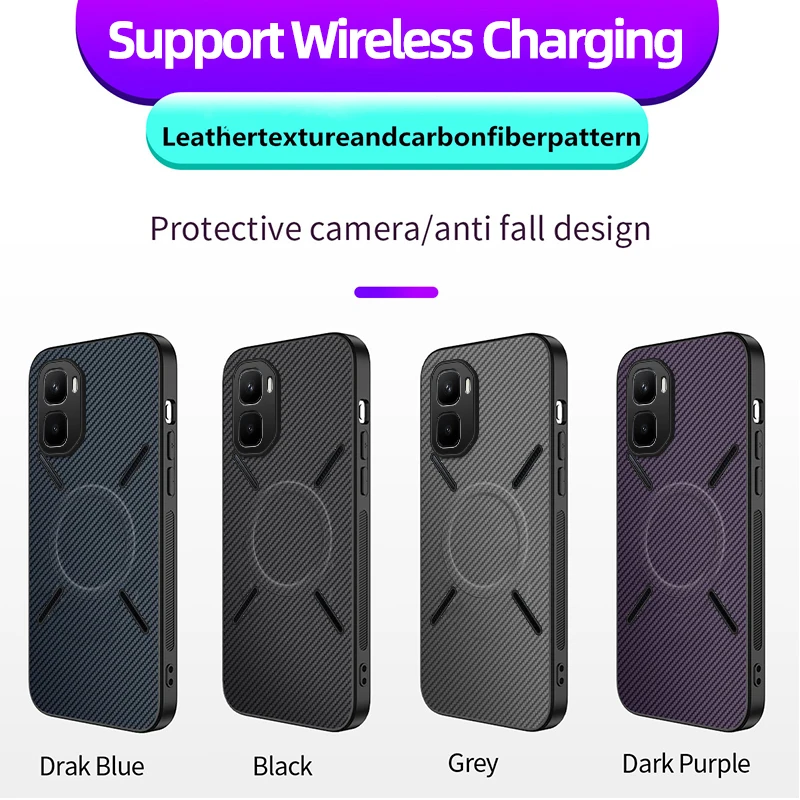 For Infinix GT 50 Pro Case New Premium Carbon Fiber Texture Magnetic Cover For Infinix GT50Pro Support wireless charging Funda
For Infinix GT 50 Pro Case New Premium Carbon Fiber Texture Magnetic Cover For Infinix GT50Pro Support wireless charging Funda