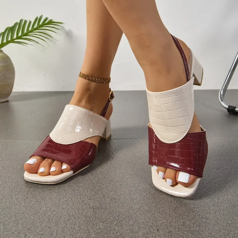 Fashion Back Empty Open Toe High Heels Women's Summer New Square Toe Kitten Heel One Buckle Block Heel Sandals
Fashion Back Empty Open Toe High Heels Women's Summer New Square Toe Kitten Heel One Buckle Block Heel Sandals