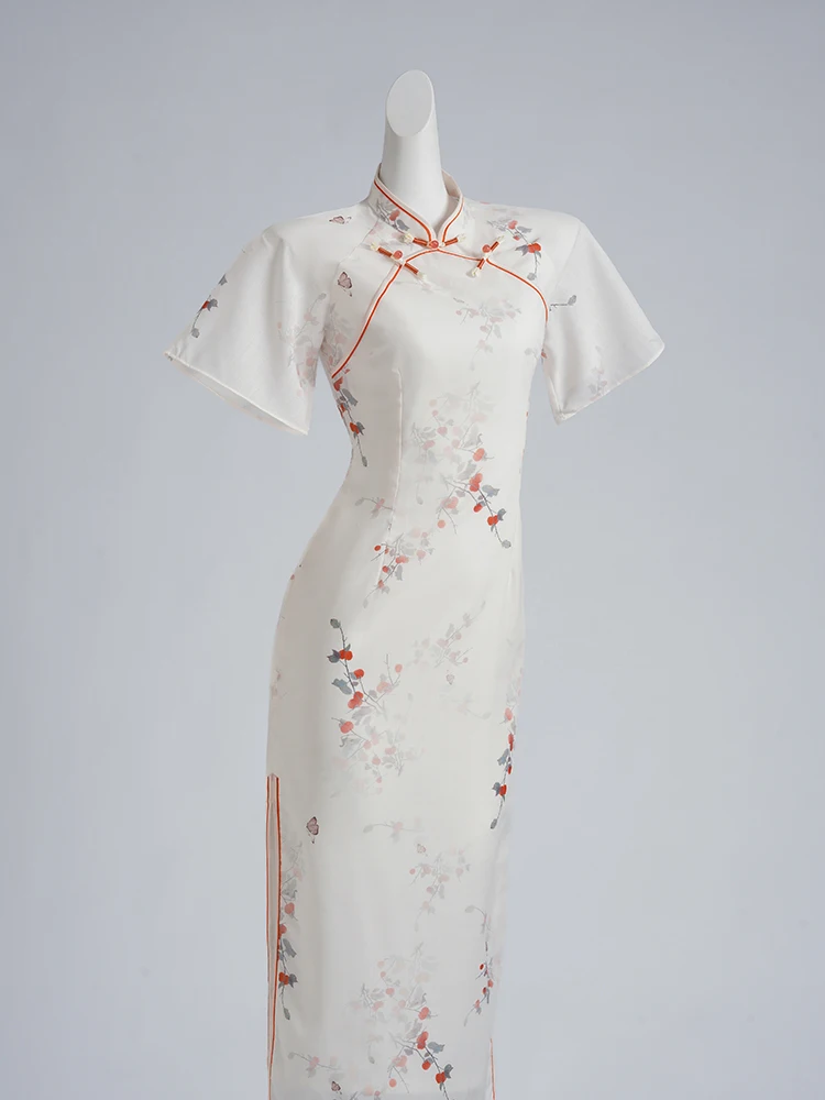 Ele Young Sle with Large Sves in Beige for Women High Quali Summer Dr Retro Design Daily Wear Long Qipao
Ele Young Sle with Large Sves in Beige for Women High Quali Summer Dr Retro Design Daily Wear Long Qipao