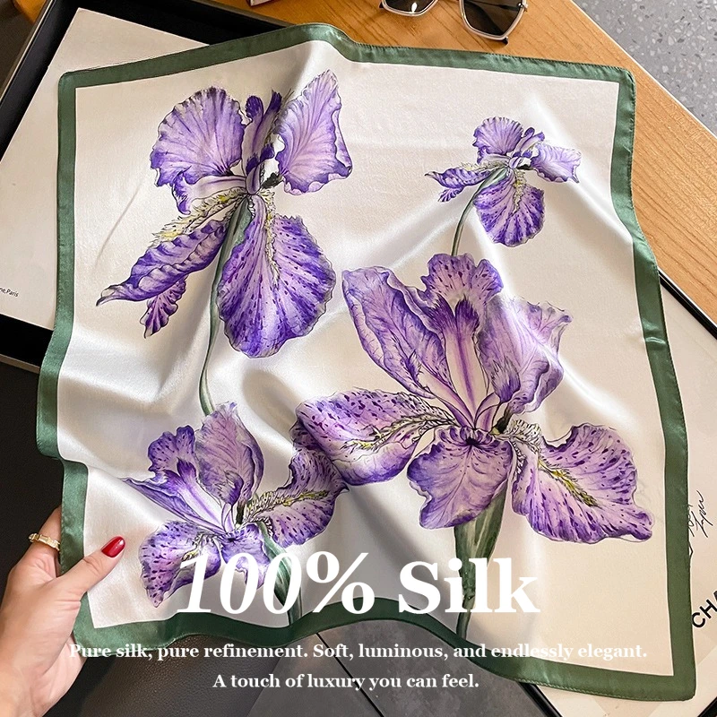 100% Real Silk Scarf Women 53x53cm Square Head Scarf Elegant Floral Print Hair Bandana Small Neck Scarf Neckerchief Foulard Gift
100% Real Silk Scarf Women 53x53cm Square Head Scarf Elegant Floral Print Hair Bandana Small Neck Scarf Neckerchief Foulard Gift