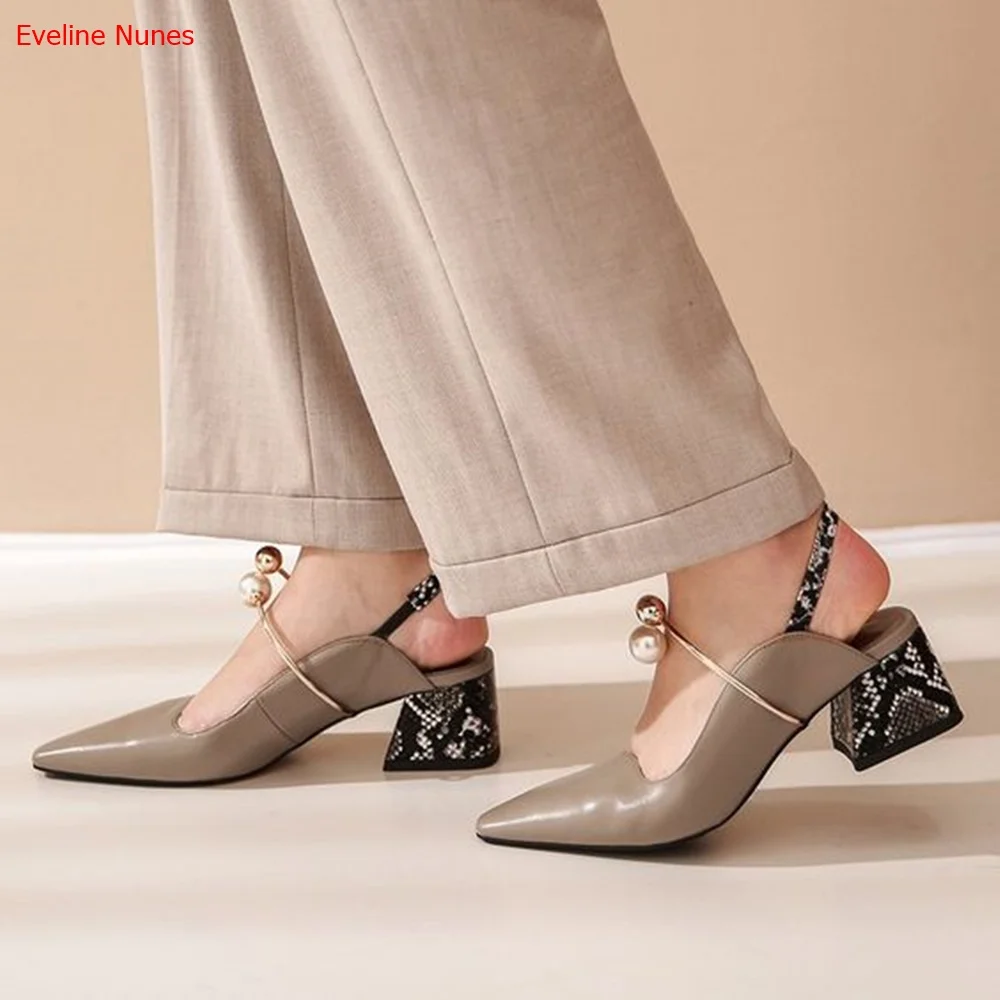 Pear Back Strap Pumps Women's Hoof Heels Pointed Toe Fashion Simple Comfortable Summer New Arrival Beautiful Good Quality Shoes
Pear Back Strap Pumps Women's Hoof Heels Pointed Toe Fashion Simple Comfortable Summer New Arrival Beautiful Good Quality Shoes