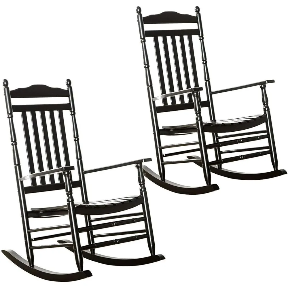 Wooden Rocking Chair for Adults Furniture Set of 2 Outside Rocker Chair for Porch Patio Lounge Balcony Indoor & Outdoor, Black
Wooden Rocking Chair for Adults Furniture Set of 2 Outside Rocker Chair for Porch Patio Lounge Balcony Indoor & Outdoor, Black