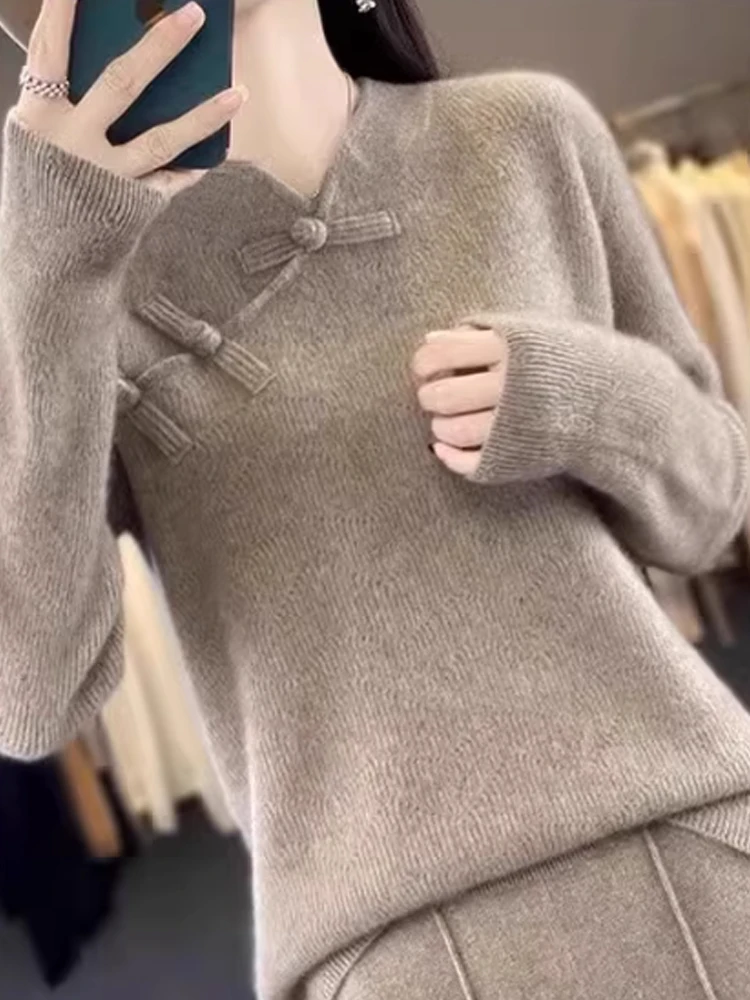 Ele New Chinese Sle Camere Трикотаж с воротником-стойкой Длинный свеч и пуговицами Дизайн Шерстяной женский топ премиум-класса
Ele New Chinese Sle Camere Трикотаж с воротником-стойкой Длинный свеч и пуговицами Дизайн Шерстяной женский топ премиум-класса