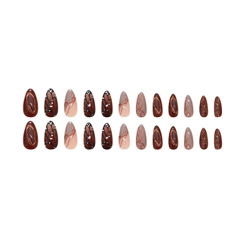 Butterfly wings wear nail three-dimensional ripple removable nail patch nail patch
Butterfly wings wear nail three-dimensional ripple removable nail patch nail patch