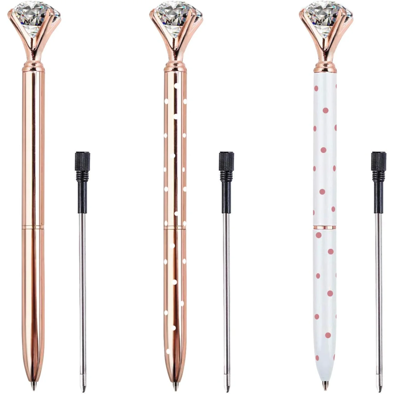 5 PCS Big Ballpoint Pen Bling Metal Ballpoint Pen Office Supplies, Includes 5 Black Velvet Bags
5 PCS Big Ballpoint Pen Bling Metal Ballpoint Pen Office Supplies, Includes 5 Black Velvet Bags