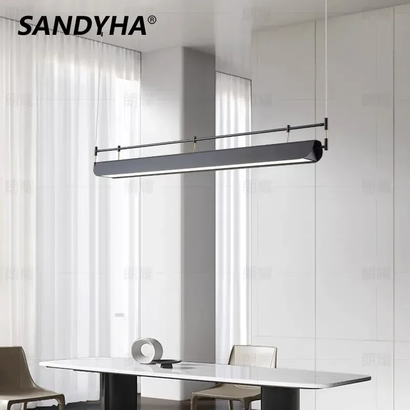 SANDYHA Italian Style Restaurant Chandeliers Iron Strip Design Led Lamps Living Room Decoration Dining Table Lighting Fixtures
SANDYHA Italian Style Restaurant Chandeliers Iron Strip Design Led Lamps Living Room Decoration Dining Table Lighting Fixtures