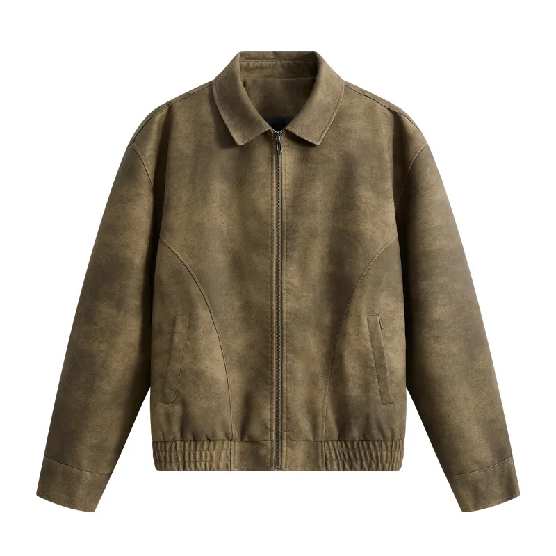 2025 Korean Style Autumn Winter Fashion Men's Turn-down Collar Long Sleeve Casual Trendy Loose Solid Color Faux Leather Coats
2025 Korean Style Autumn Winter Fashion Men's Turn-down Collar Long Sleeve Casual Trendy Loose Solid Color Faux Leather Coats