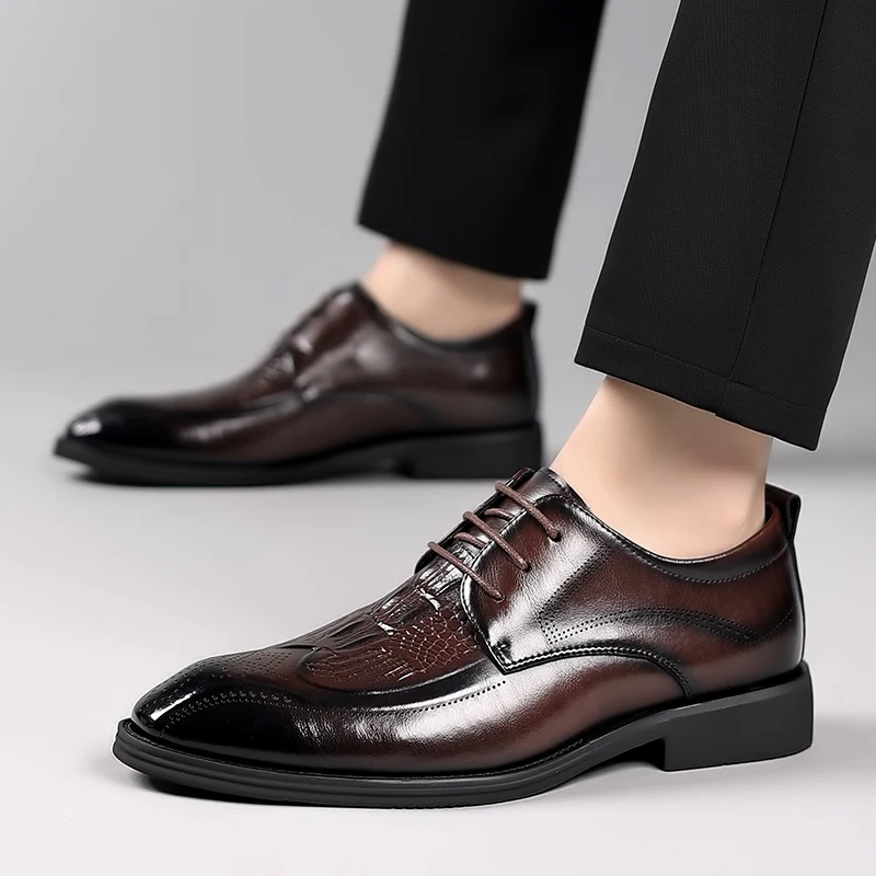 Men's High Quality Leather Shoes Black Soft Leather Soft Bottom Spring And Autumn Best Man Men's Business Formal Wear
Men's High Quality Leather Shoes Black Soft Leather Soft Bottom Spring And Autumn Best Man Men's Business Formal Wear
