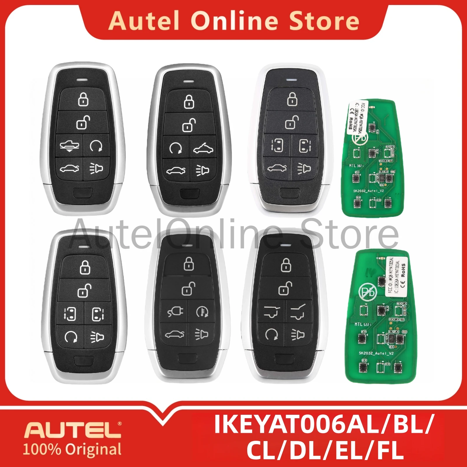 AUTEL IKEYAT006AL AT006AL AT006BL AT006CL AT006DL AT006EL AT006FL Universal Smart Remote Key for KM100/IM508/IM608
AUTEL IKEYAT006AL AT006AL AT006BL AT006CL AT006DL AT006EL AT006FL Universal Smart Remote Key for KM100/IM508/IM608