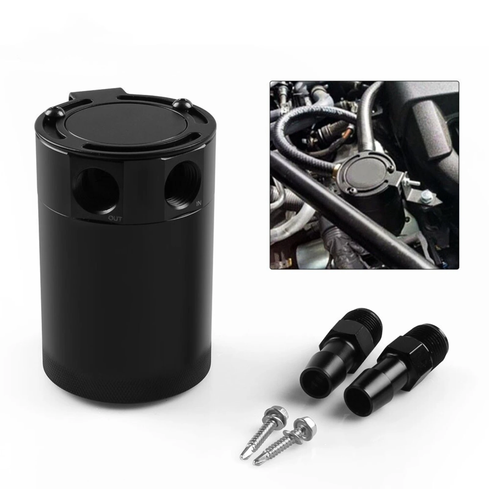 Oil-Gas Separator Threaded Oil Separator Crankcase Vent Collector Can Easy to Clean Car Part Reusable for Automotive Engine Bay
Oil-Gas Separator Threaded Oil Separator Crankcase Vent Collector Can Easy to Clean Car Part Reusable for Automotive Engine Bay
