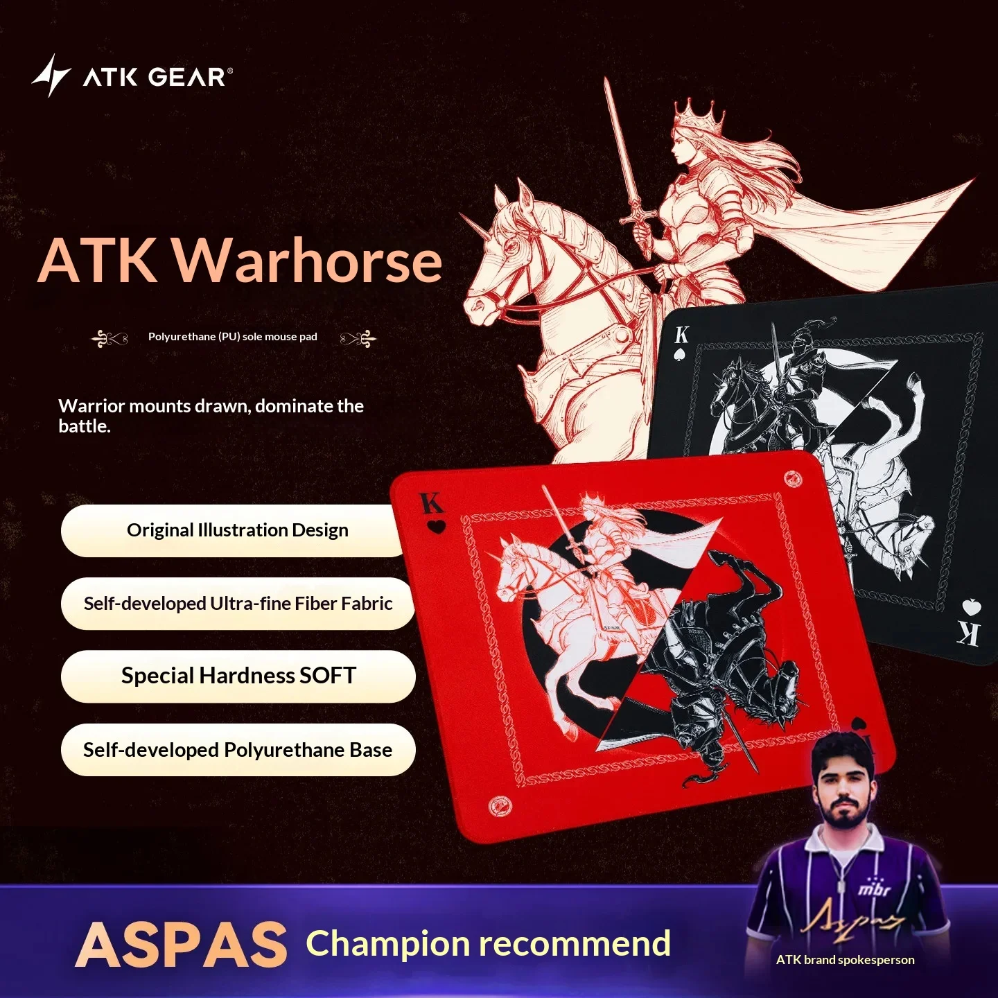 ATK Gaming Mouse Pad Original Illustration War Horse Non Slip Smooth Surface For Fps E Sports Gaming For Valorant Delta Force
ATK Gaming Mouse Pad Original Illustration War Horse Non Slip Smooth Surface For Fps E Sports Gaming For Valorant Delta Force
