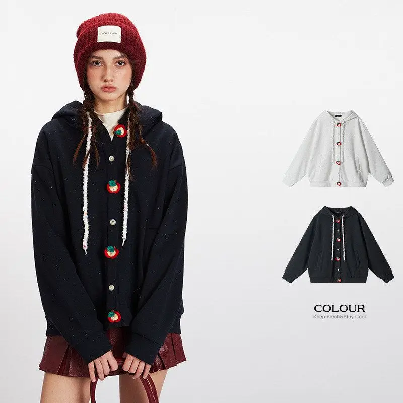 HeyHenry2025 Ленивая осенне-зимняя толстовка с капюшоном, кардиган, новый винтажный свободный женский костюм для колледжа Fre Sle Long Sve, хлопок, полиэстер
HeyHenry2025 Ленивая осенне-зимняя толстовка с капюшоном, кардиган, новый винтажный свободный женский костюм для колледжа Fre Sle Long Sve, хлопок, полиэстер