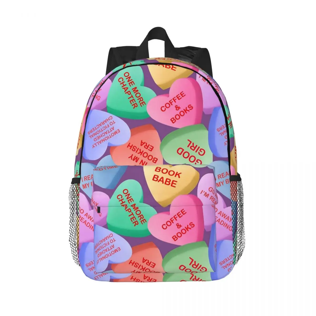 Bookish Quotes Heart Candies Pattern Backpack Hot Sale Daypack Large Capacity Boys Girls BookBag Shoulder Bags Children Bag
Bookish Quotes Heart Candies Pattern Backpack Hot Sale Daypack Large Capacity Boys Girls BookBag Shoulder Bags Children Bag