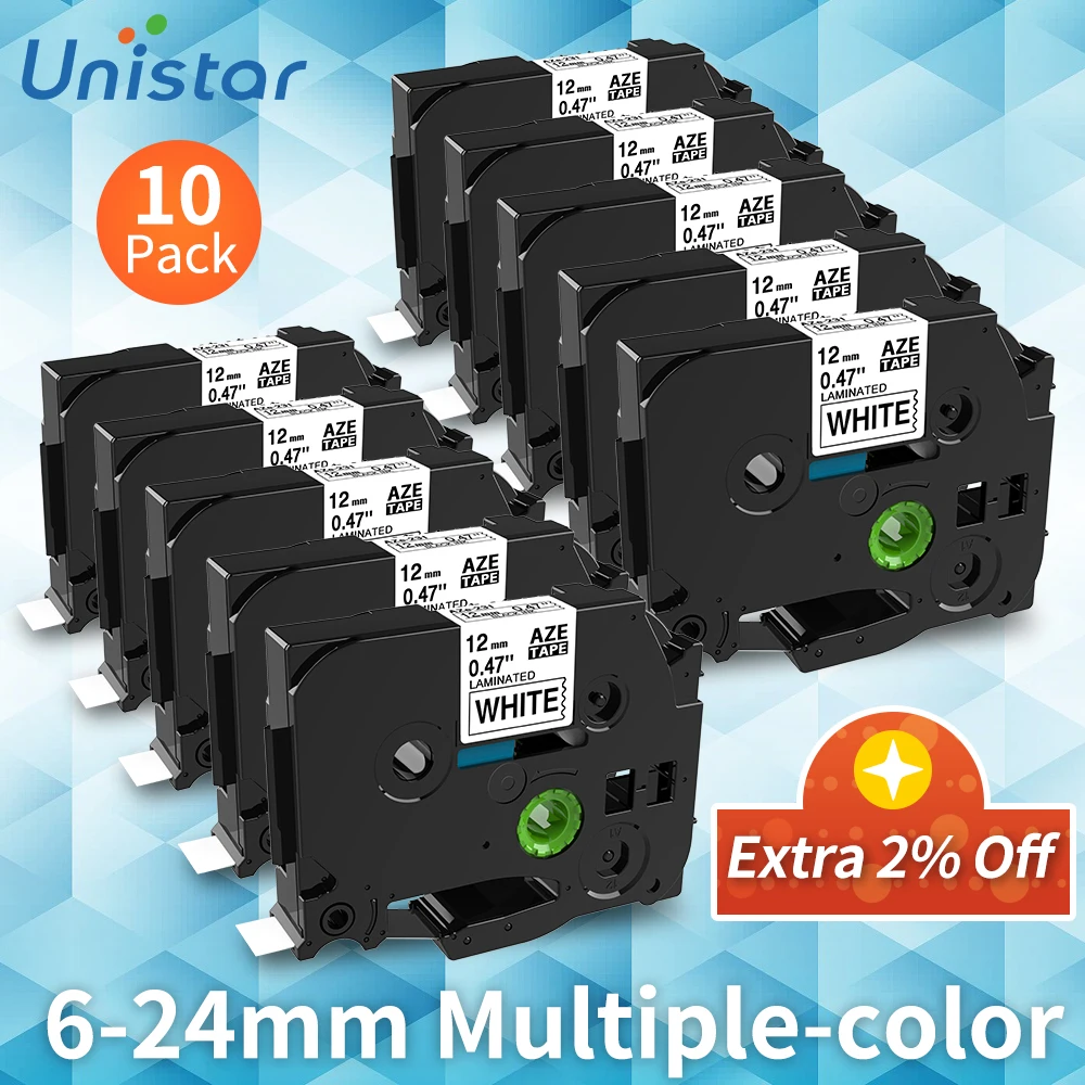 10PCS Laminated Label Tape Compatible for Brother Label Printer Tapes Black on White 12mm TZe-231 121 221 6/9/12mm for PTH110
10PCS Laminated Label Tape Compatible for Brother Label Printer Tapes Black on White 12mm TZe-231 121 221 6/9/12mm for PTH110