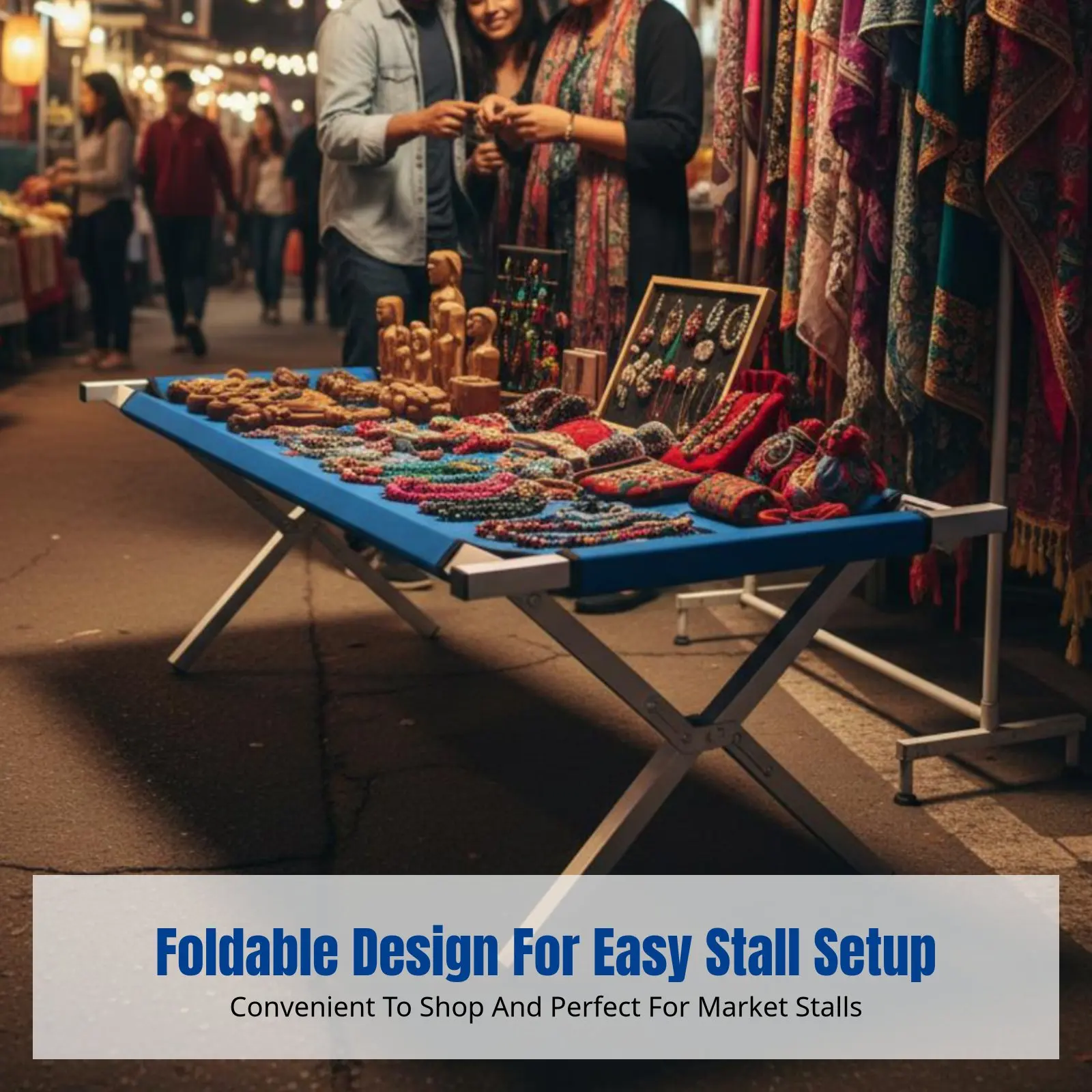 Portable Folding Table, Multi-Functional Display Rack, Night Market Stall, Heavy-Duty Clothes Hanging Stand
Portable Folding Table, Multi-Functional Display Rack, Night Market Stall, Heavy-Duty Clothes Hanging Stand