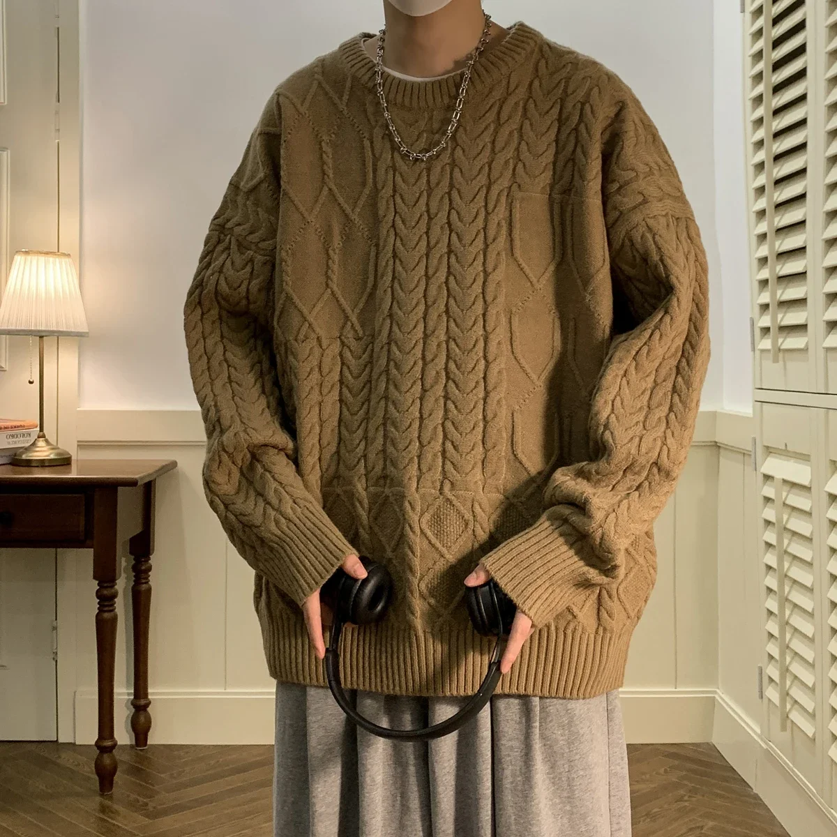 Mens Sweater Coats Fashion Winter Knitted Casual Solid Color Knitwear Pullovers
Mens Sweater Coats Fashion Winter Knitted Casual Solid Color Knitwear Pullovers