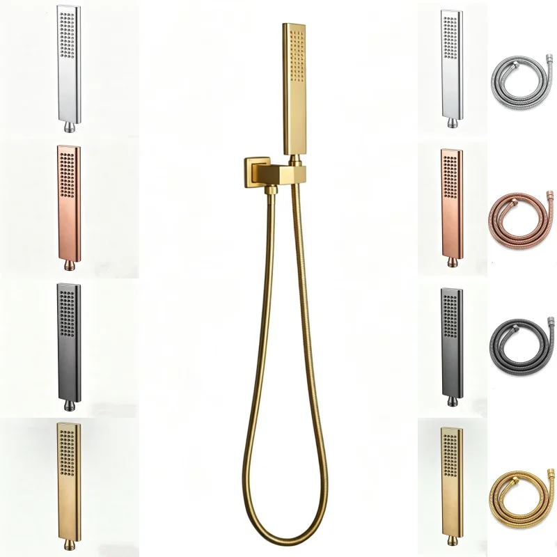 Brushed Gold Brass High Pressure Hand Shower Head with 1.5M Stainless Steel Hose Water Saving Handshower Shower Bracket Accessor
Brushed Gold Brass High Pressure Hand Shower Head with 1.5M Stainless Steel Hose Water Saving Handshower Shower Bracket Accessor