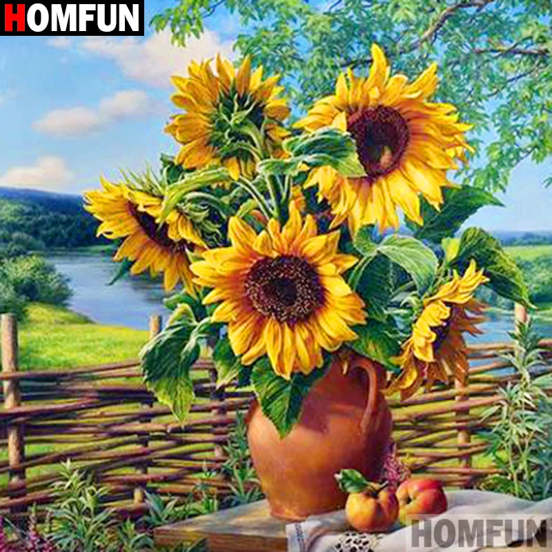 HOMFUN 3D алмазная живопись "Цветок Подсолнух" DIY полный стразы дрель наборы крестиков квадратная круглая Алмазная вышивка
HOMFUN 3D алмазная живопись "Цветок Подсолнух" DIY полный стразы дрель наборы крестиков квадратная круглая Алмазная вышивка