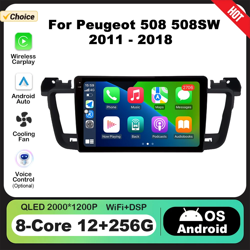 9 inch Android OS for Peugeot 508 508SW 2011 - 2018 GPS Navi Car Radio Video Multimedia Player CarPlay Auto wifi DSP Stereo 4G
9 inch Android OS for Peugeot 508 508SW 2011 - 2018 GPS Navi Car Radio Video Multimedia Player CarPlay Auto wifi DSP Stereo 4G
