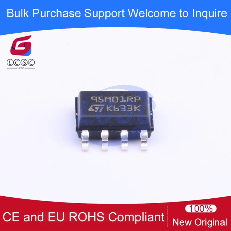 10Pcs/Pack M95M01-RMN6TP 1Mbit 1.8V~5.5V 16MHz SPI Bus EEPROM SOIC-8 Memory IC Chip Code 95M01RP
10Pcs/Pack M95M01-RMN6TP 1Mbit 1.8V~5.5V 16MHz SPI Bus EEPROM SOIC-8 Memory IC Chip Code 95M01RP