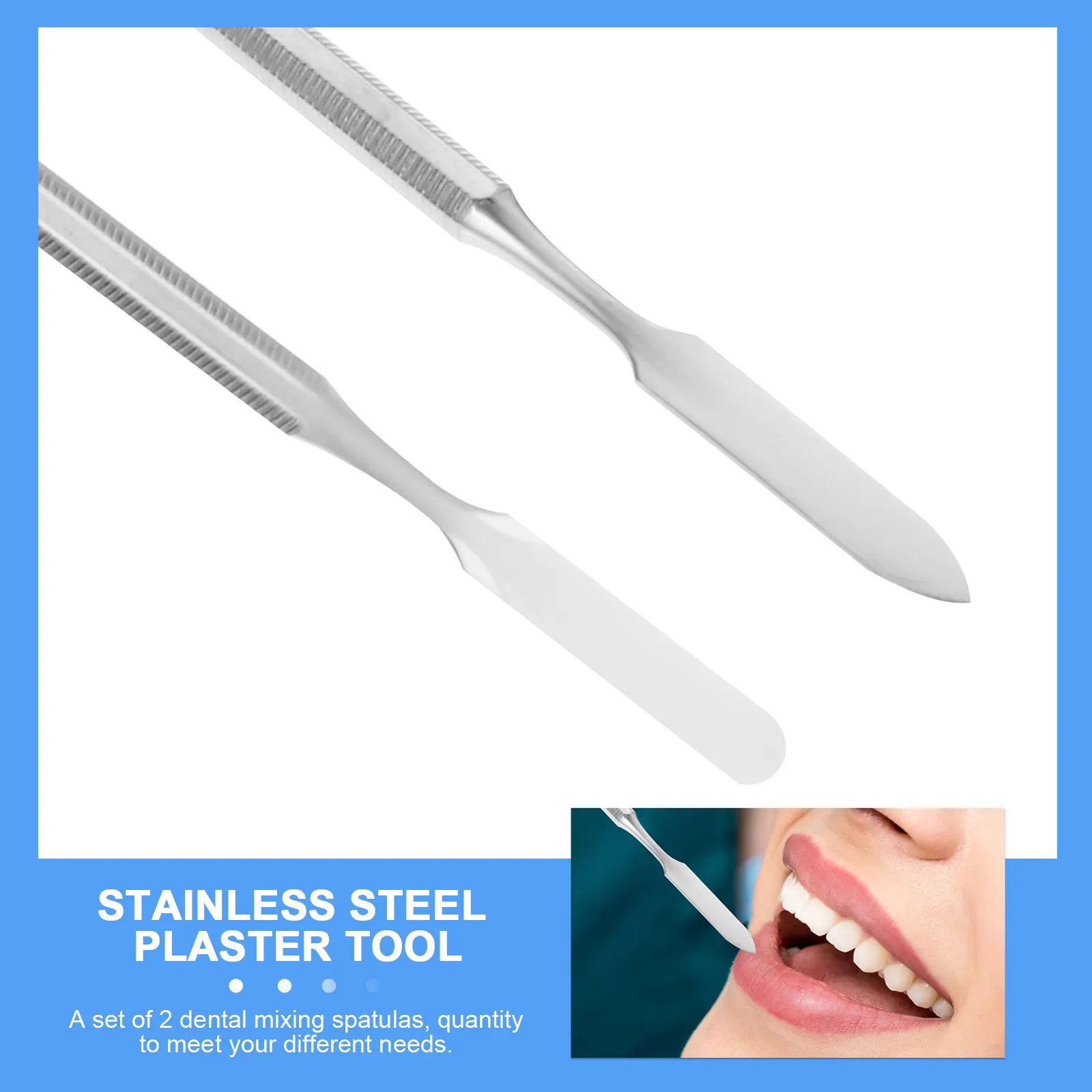 2Pcs Stainless Steel Dental Mixing Spatula Professional Ergonomic Handle for Dental Material Plaster Impression Mixing Tool
2Pcs Stainless Steel Dental Mixing Spatula Professional Ergonomic Handle for Dental Material Plaster Impression Mixing Tool