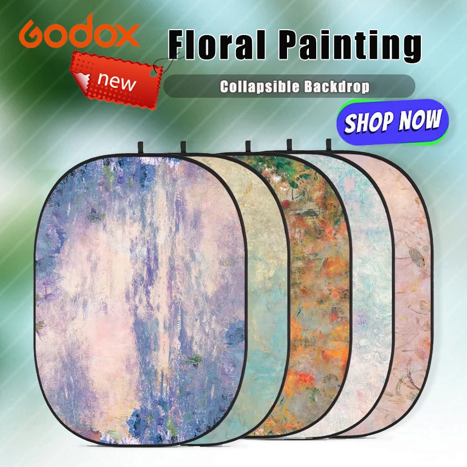 Godox Floral Painting Collapsible Backdrop 1.5*2m Portable Shooting Backdrop for Photography
Godox Floral Painting Collapsible Backdrop 1.5*2m Portable Shooting Backdrop for Photography